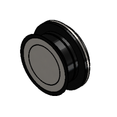 Punkthalter Flächenbündig für 10mm Glas mit Langloch